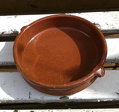 Terracotta red clay cazuela - terracotta,