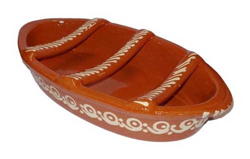 Terracotta cooking dish - terracotta,