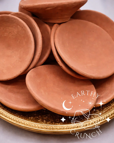 Mini clay saucers - mini, –