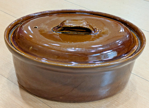 Clay cooking pot oval - cooking,