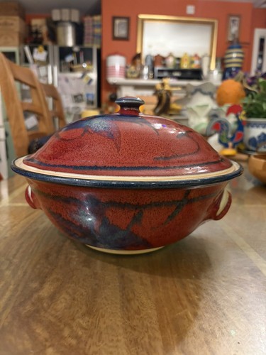 Ceramic handmade lidded - ceramic, dish