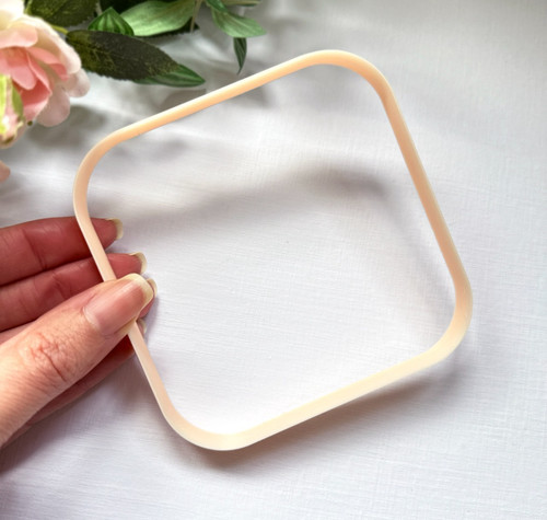 Rounded square clay cutter - clay,