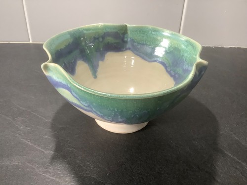 Studio pottery dish bowl - pottery, or