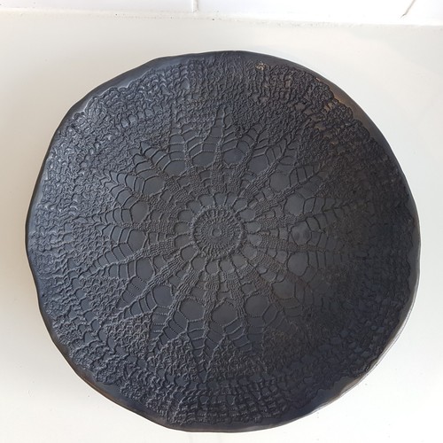 Black clay lava ceramic - black,
