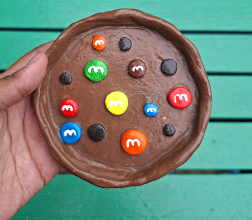 Clay cookie trinket dish - cookie,