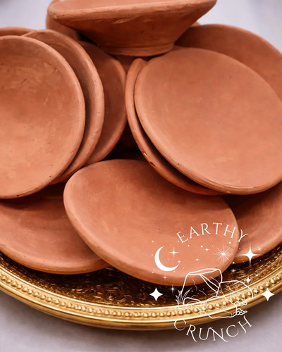 Mini clay saucers - mini, fresh